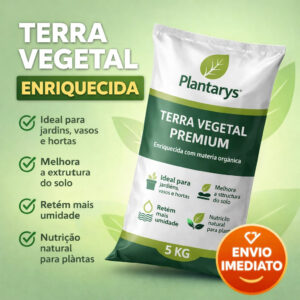 Terra Vegetal Adubada Orgânica – PRONTA PARA O PLANTIO – Horta Jardim Flores Vasos | 2kg 5kg 10kg - Oferta na Shopee