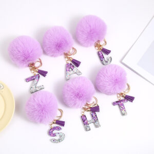 Moda Roxo Carta Chaveiro-Coração Lantejoulas Borboleta Borla Cristal Epóxi Pingente Para Casais Presente - Oferta na Shopee