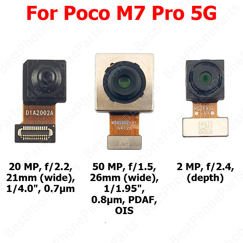 Câmera Para Xiaomi Poco M7 Pro PocoM7 M7Pro 5G Traseira Voltada A Frente Frontal Selfie Módulo De Peças Do Telefone Móve Câmera Para Xiaomi Poco M7 Pro PocoM7 M7Pro 5G Traseira Voltada A Frente Frontal Selfie Módulo De Peças Do Telefone Móve