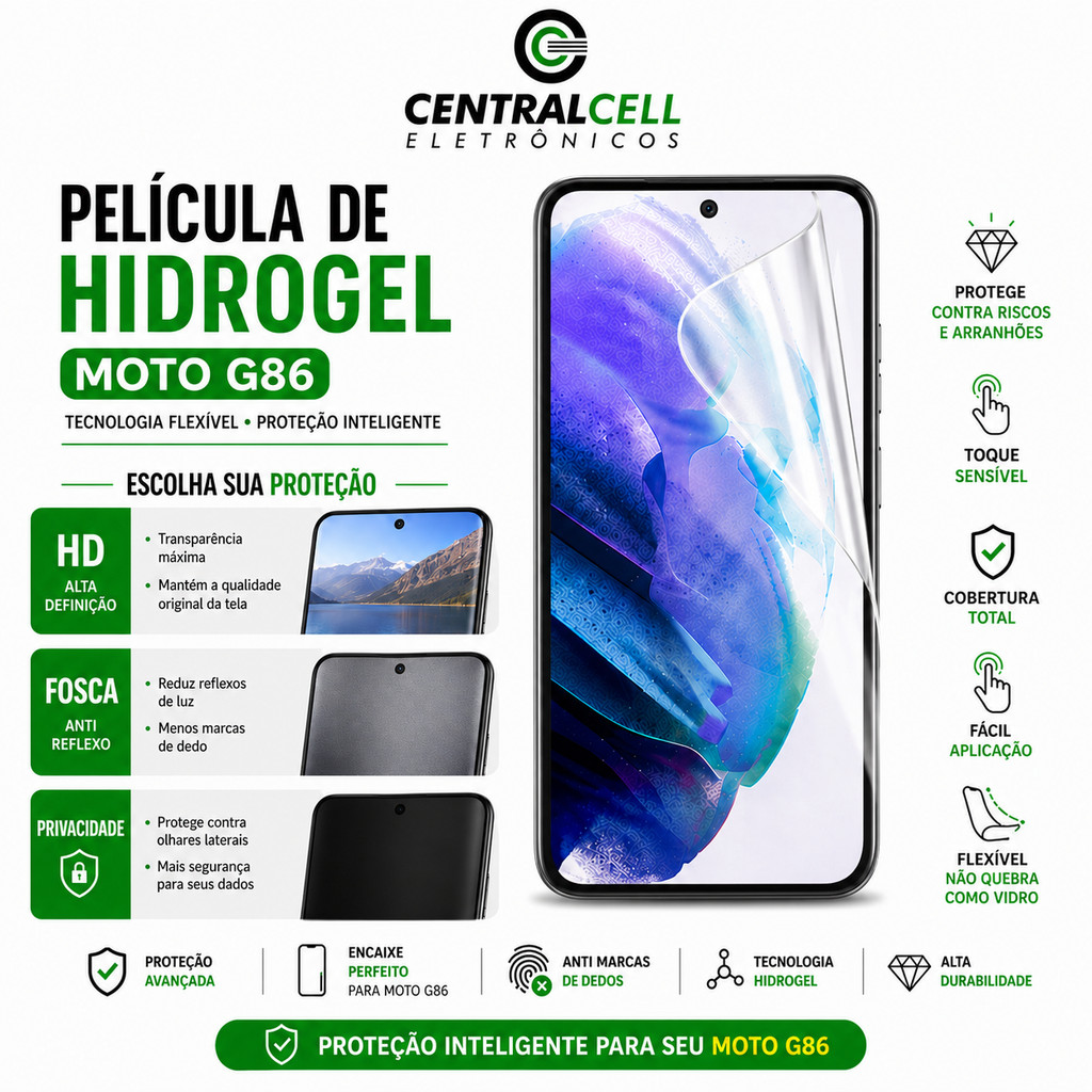 Película Hidrogel Moto G86 HD Fosca Privacidade Proteção Tela Anti Risco Película Hidrogel Moto G86 HD Fosca Privacidade Proteção Tela Anti Risco - Oferta na Shopee