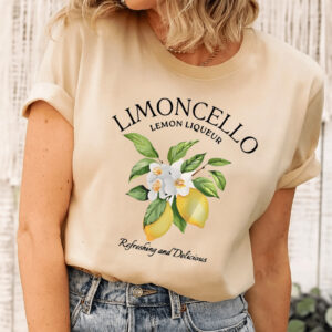 Camiseta Feminina Limoncello Drink Lemon T-Shirt 100% Algodão Tendência Moda Feminina Casual - Oferta na Shopee