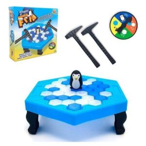 Jogo Quebra Gelo Pinguim Numa Fria Blocos Brinquedo Batendo Cubos de Gelo Tamanho Grande Art Brink - Oferta na Shopee