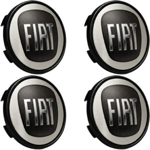 Kit 4 Calotinha Centro de Roda Fiat 55mm Uno Punto Argo Mobi Strada Preto - Oferta na Shopee