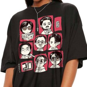 Camiseta Unissex Arirang K Pop 2026 Tour Chibi Estampa Fofa Divertida Confortável Moda Casual - Oferta na Shopee