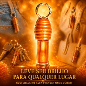 Gloss Mel com Chaveiro para Bolsa Mochila e Chaves Lábios Hidratados e Radiantes - Oferta na Shopee