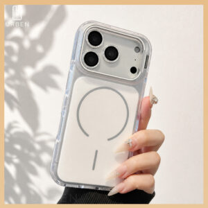 Capa Rígida Acrílico Fosco Anti-Impressão com Suporte de Lente + Película TPU Antiderrapante para iPhone 17 Pro Max Air - Oferta na Shopee