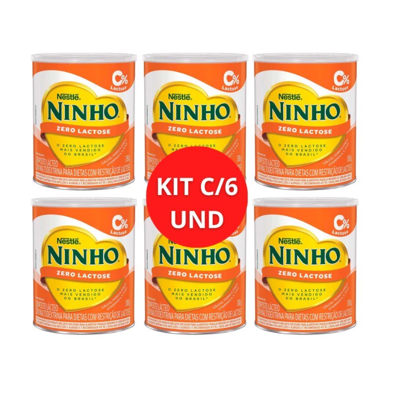 KIT C/ 6 LEITE NINHO ZERO LACTOSE 380G KIT C/ 6 LEITE NINHO ZERO LACTOSE 380G - Oferta na Shopee