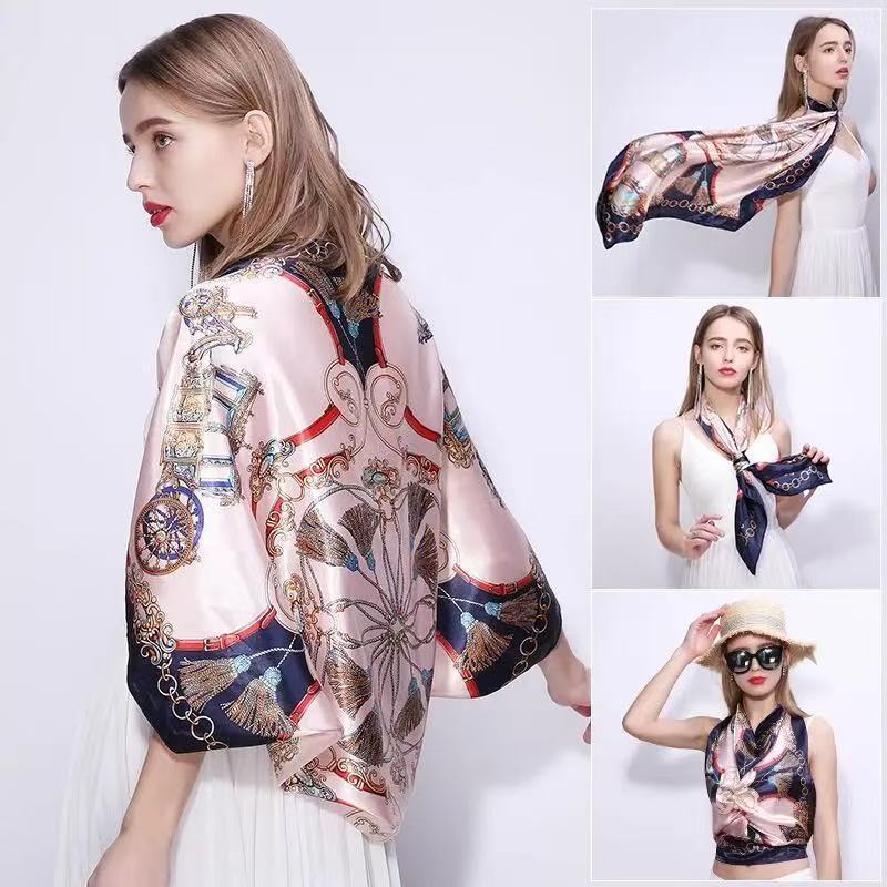 Lenço de Cetim 90x90cm Seda Quadrado Bandana Feminina Moda Blogueira Verão Acessório Cabelo e Praia Lenço de Cetim 90x90cm Seda Quadrado Bandana Feminina Moda Blogueira Verão Acessório Cabelo e Praia - Oferta na Shopee
