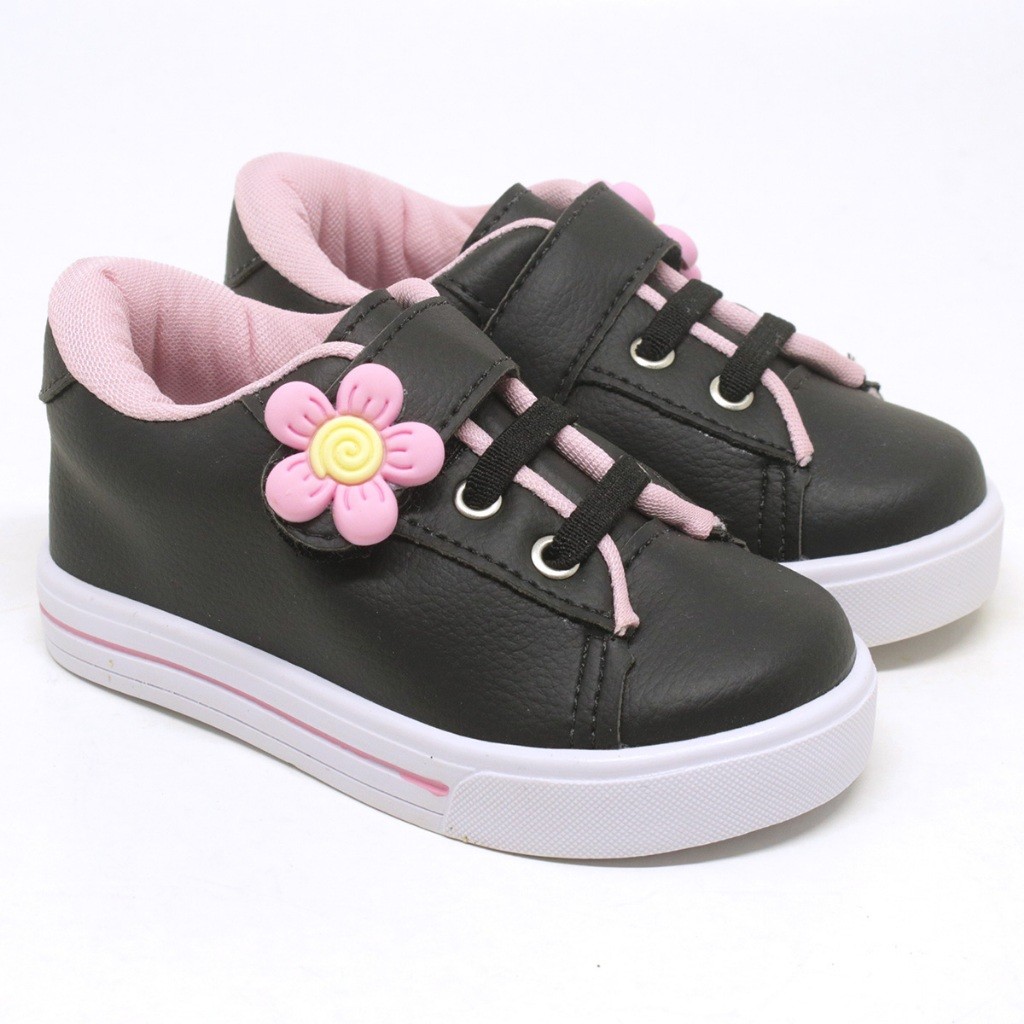 Tênis Infantil Menina calçado de criança moda voltas aulas flor Tênis Infantil Menina calçado de criança moda voltas aulas flor
