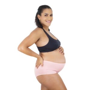 Kit 5 calcinhas gestante e pós parto cintura alta confortável microfibra hot pants - Oferta na Shopee