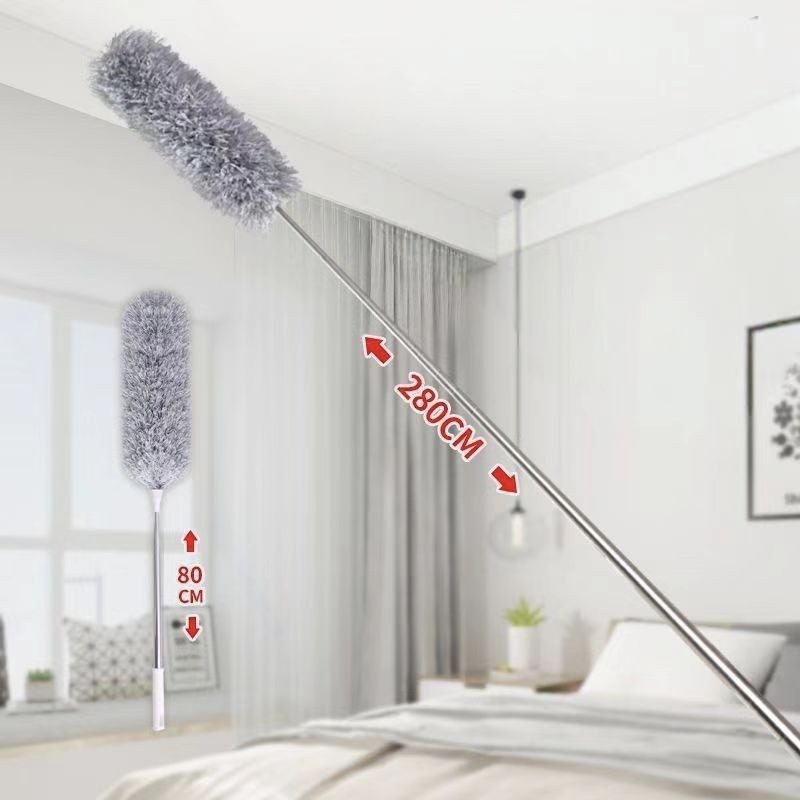 Espanador de Pó Para Limpeza em Microfibra Com Cabo Extensor e Retrátil Lavável 2,8m Escova De Limpeza De Poeira Espanador de Pó Para Limpeza em Microfibra Com Cabo Extensor e Retrátil Lavável 2,8m Escova De Limpeza De Poeira