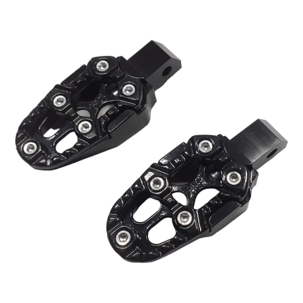 PEDALEIRA MOTO ESPORTIVA PEDAL PRETO PAR PEDALEIRA MOTO ESPORTIVA PEDAL PRETO PAR