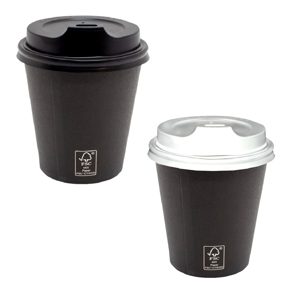 Copo Papel Preto 200ml C/ Tampa Biodegradável 100un Térmico Copo Papel Preto 200ml C/ Tampa Biodegradável 100un Térmico - Oferta na Shopee