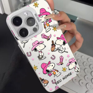 Capinha de personalizado Snoopy para iPhone 11 13 x xr xs max 12 14 15 16 pro max 7 15 Plus 12 pro capa anti impacto - Oferta na Shopee