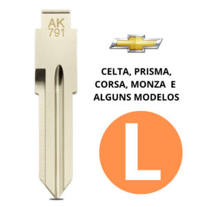 Lâmina de Chave Modelo L para Celta Prisma Corsa Monza - Oferta na Shopee