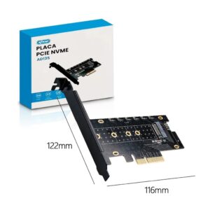 Adaptador Placa Ssd Pci-express Nvme M2 Para Pci-express X4 X8 X16 com Chave de Fenda Knup KP-AD135 - Oferta na Shopee