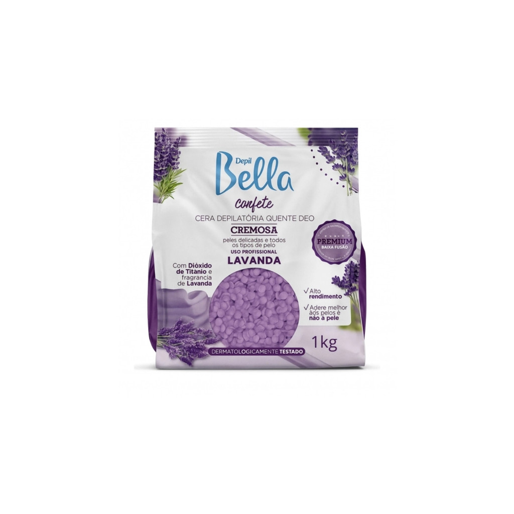 CERA DEPIL BELLA CONFETE LAVANDA 1KG CERA DEPIL BELLA CONFETE LAVANDA 1KG