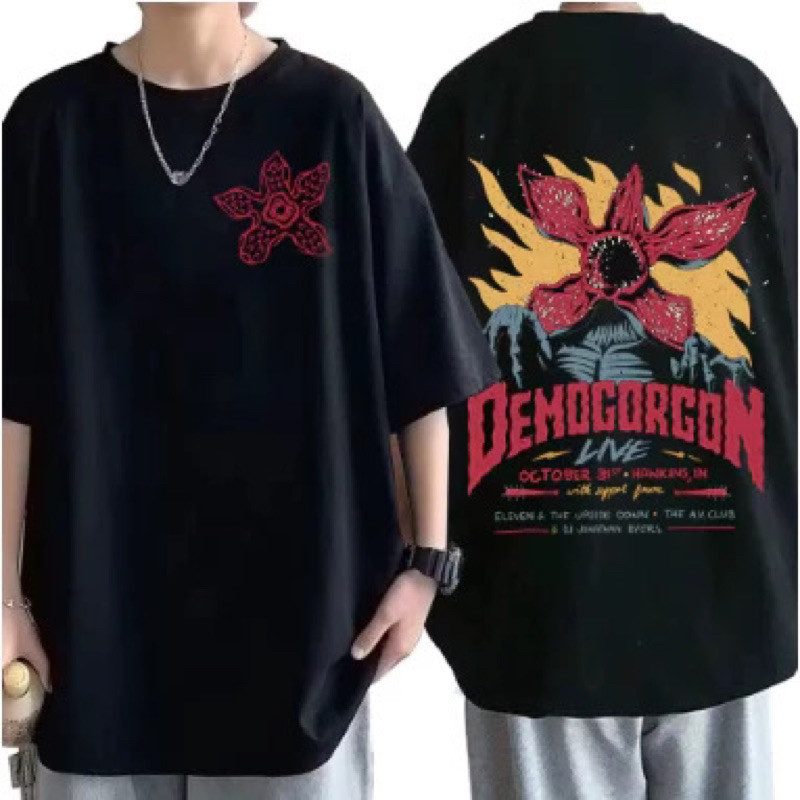 Camiseta Camisa Unissex Algodão Vintage Demogorgon Stranger Things Serie Blusa Premium Camiseta Camisa Unissex Algodão Vintage Demogorgon Stranger Things Serie Blusa Premium