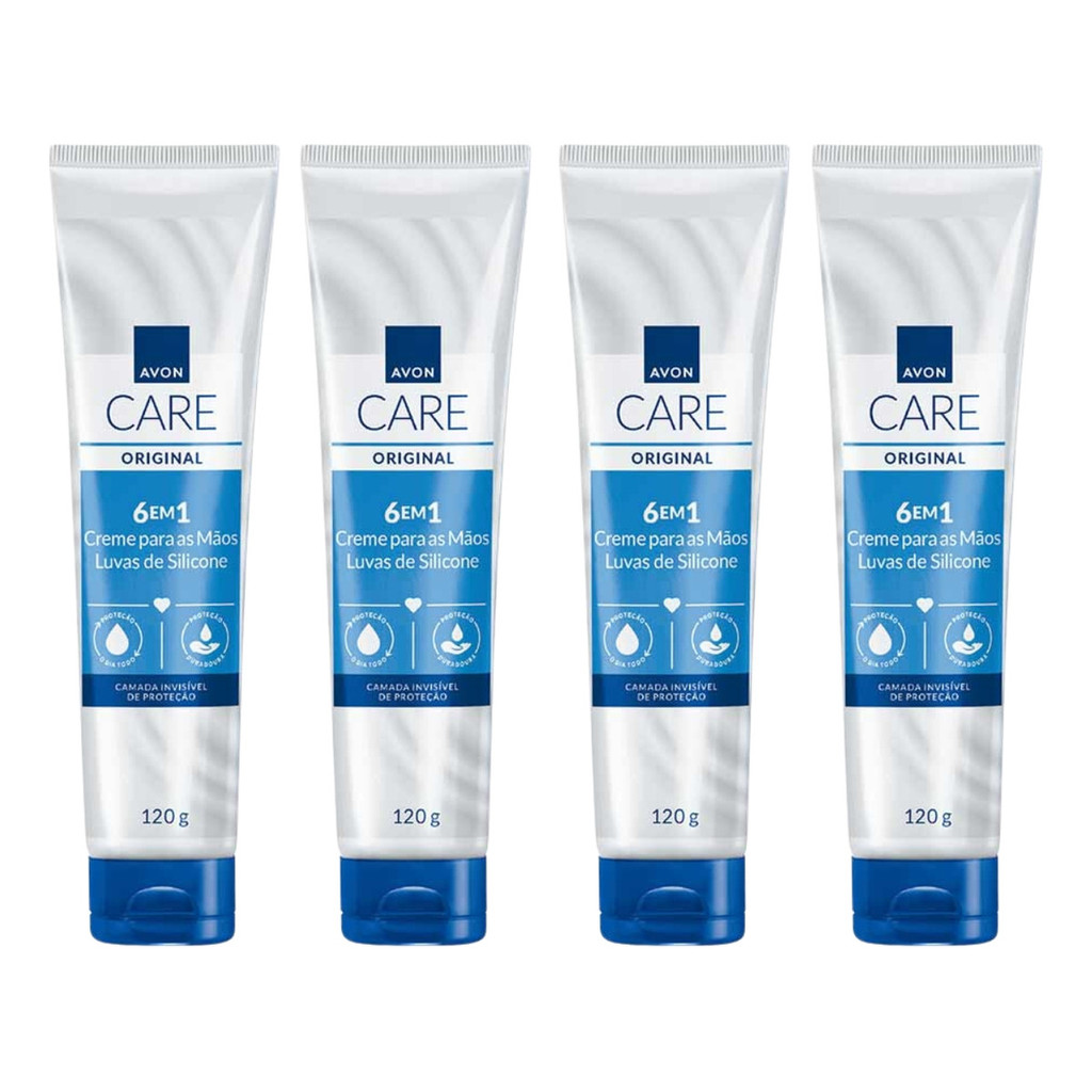 Kit 4 Luva De Silicone Creme Protetor Para As Mãos 120g-avon Kit 4 Luva De Silicone Creme Protetor Para As Mãos 120g-avon
