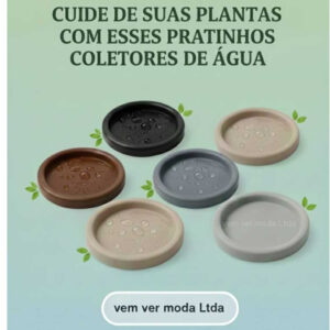 Prato Redondo Coletor e Aparador d'agua para Vasos de Plantas P-M-G - Oferta na Shopee