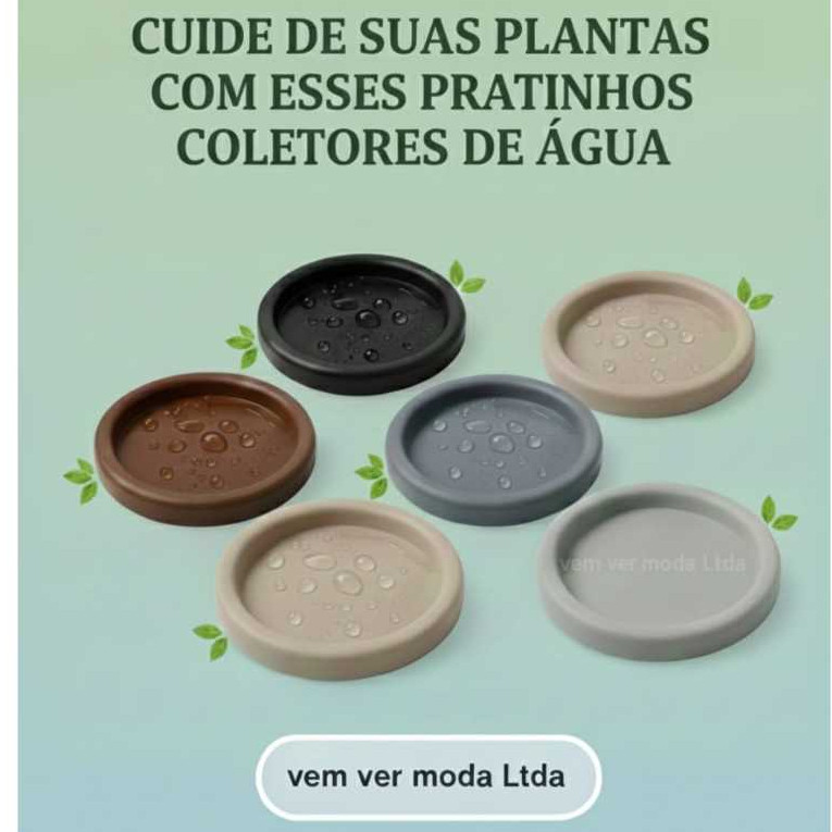 Prato Redondo Coletor e Aparador d'agua para Vasos de Plantas P-M-G Prato Redondo Coletor e Aparador d'agua para Vasos de Plantas P-M-G - Oferta na Shopee