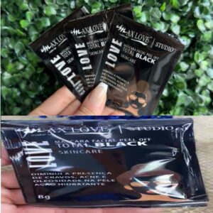 Kit 10 Máscara Facial Peel Off Total Black Max Love 8g - Controle de Oleosidade e Cravos Hidratação e Limpeza Profunda - Oferta na Shopee