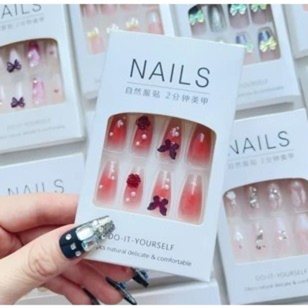 KIT 24/48/72 Unhas C/Cola Postiça Decorada Glitter Bailarina Quadrada Amendoada Francesinha Pintada Unha KIT 24/48/72 Unhas C/Cola Postiça Decorada Glitter Bailarina Quadrada Amendoada Francesinha Pintada Unha - Oferta na Shopee