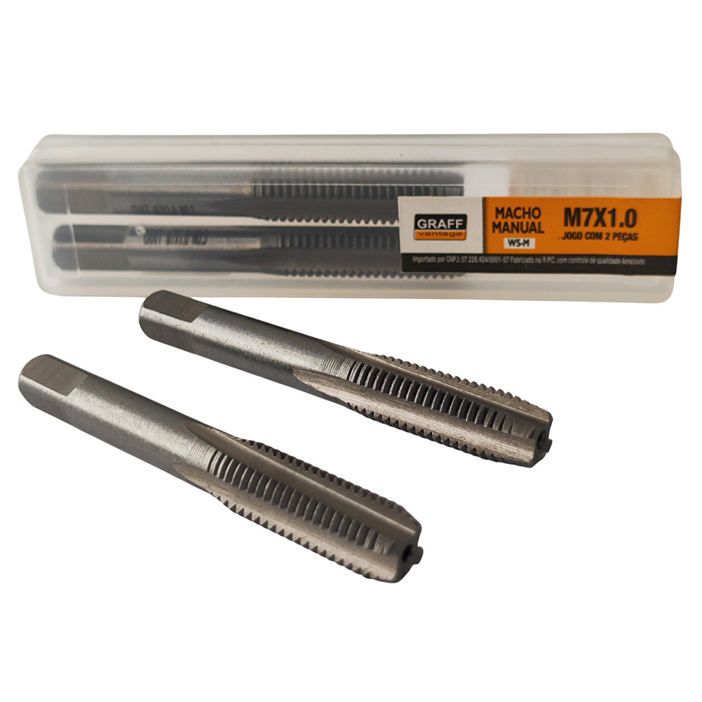 Macho Manual M7 x 1.0 WS-M em Aço Liga – Jogo com 2 Peças Macho Manual M7 x 1.0 WS-M em Aço Liga – Jogo com 2 Peças - Oferta na Shopee