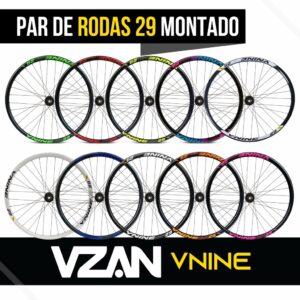 Par de Roda Montada Aro Aero 29 / 36 furos Bike Bicicleta Mtb Freio a Disco Parede Dupla Vnine Vzan - Oferta na Shopee