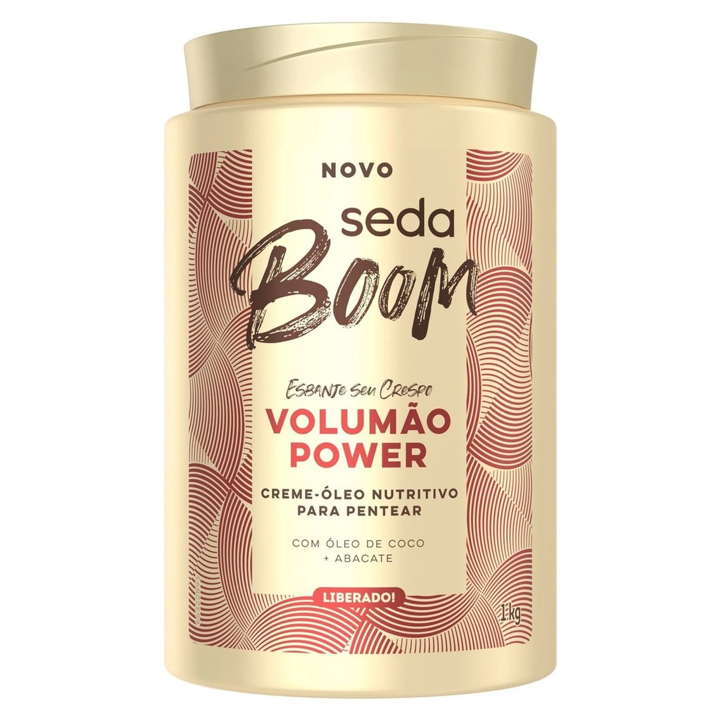 Seda Boom Creme-Óleo Nutritivo Para Pentear Volumão Power 1Kg Seda Boom Creme-Óleo Nutritivo Para Pentear Volumão Power 1Kg