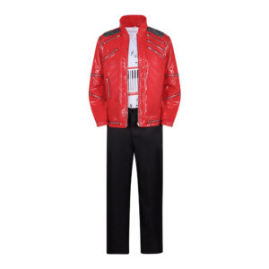 Michael Jackson Jaqueta De Couro Vermelho Palco Cosplay Traje Para Role Play Festa Halloween Desempenho Adulto Super Est - Oferta na Shopee