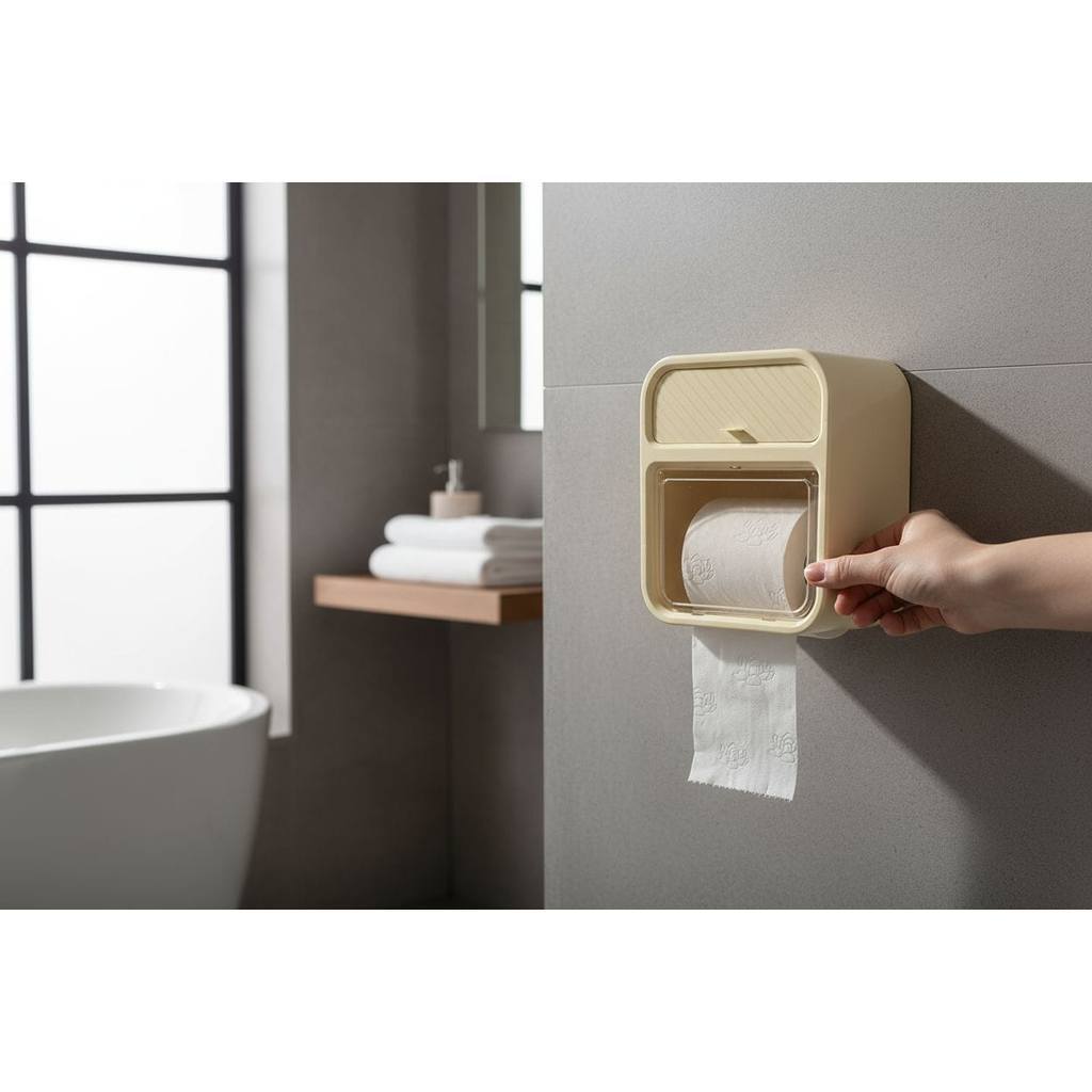 Caixa Porta Papel Higiênico Dispenser Organizador Banheiro Com Suporte Celular e Porta Detergente Caixa Porta Papel Higiênico Dispenser Organizador Banheiro Com Suporte Celular e Porta Detergente - Oferta na Shopee