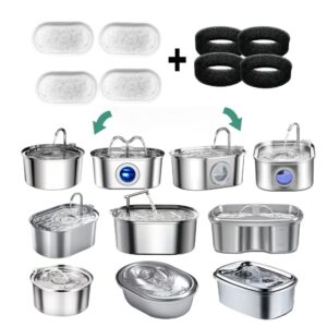 ​​Filtros de Substituição para Fonte de Água para Gatos de Aço Inoxidável com Carvão Ativado - Oferta na Shopee