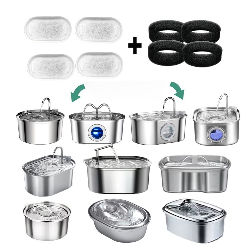 Filtros de Substituição para Fonte de Água para Gatos de Aço Inoxidável com Carvão Ativado Filtros de Substituição para Fonte de Água para Gatos de Aço Inoxidável com Carvão Ativado - Oferta na Shopee