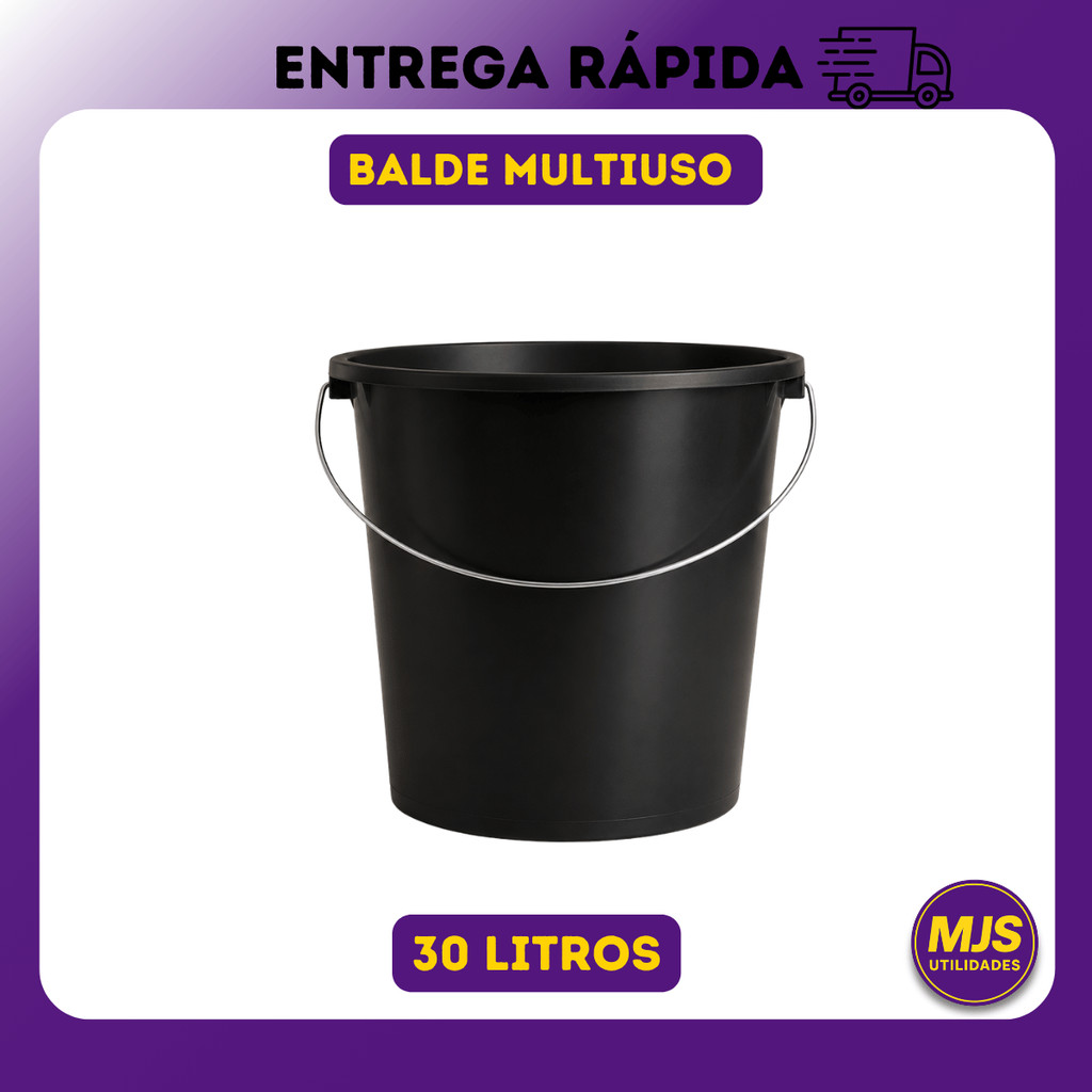 Balde Multiuso Com Alça 30 Litros Plastico Lavanderia Redondo Lava Roupas Construção Organização 30L Balde Multiuso Com Alça 30 Litros Plastico Lavanderia Redondo Lava Roupas Construção Organização 30L - Oferta na Shopee