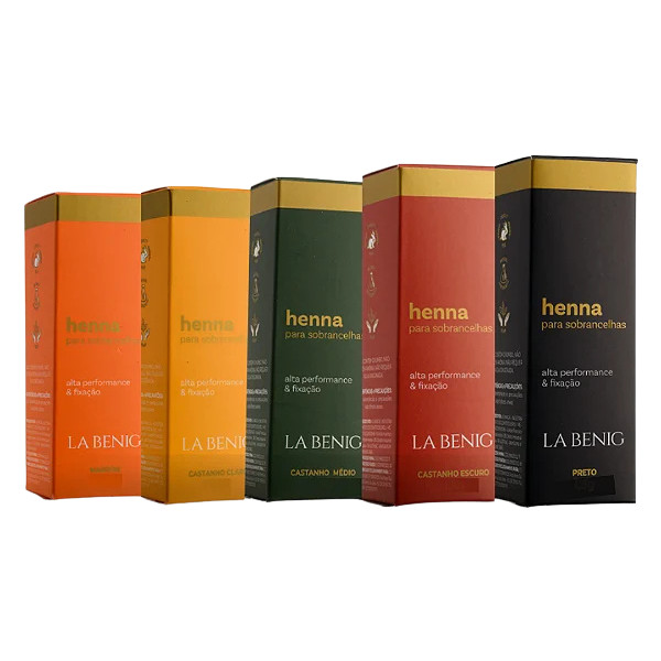 Henna para sobrancelhas + fixador 10ml La Benig Henna para sobrancelhas + fixador 10ml La Benig