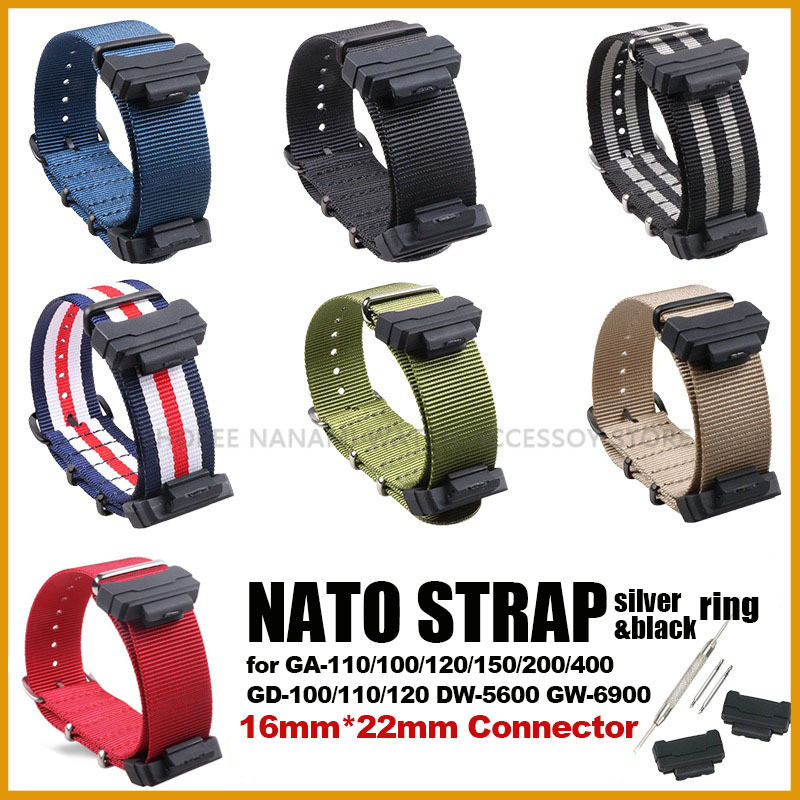Pulseira De Relógio Militar De Nylon Nato Loop 16mm * 22mm Para GA100 GA200 GLX5600 DW5600/5610 DW6900 G8900 GLS100 Espo Pulseira De Relógio Militar De Nylon Nato Loop 16mm * 22mm Para GA100 GA200 GLX5600 DW5600/5610 DW6900 G8900 GLS100 Espo - Oferta na Shopee