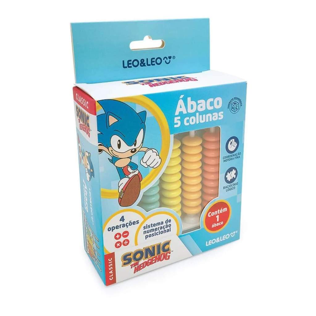 Brinquedo Educativo Ábaco Sonic 5 Colunas 50 Argolas Leo&Leo Leonora – 10455 Brinquedo Educativo Ábaco Sonic 5 Colunas 50 Argolas Leo&Leo Leonora – 10455