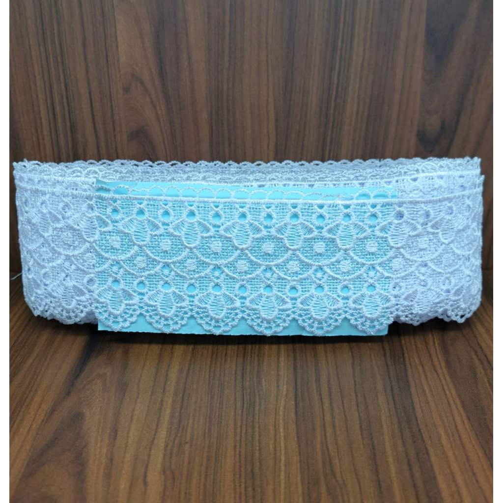 Renda Guipir RL24 13,7m x 8,0cm – Branco | Acabamento, Moda, Artesanato Renda Guipir RL24 13