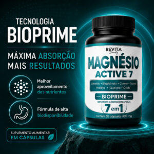 Pro Magnésio Active 7 Revita Beauty Ação 7 em 1 - 60 Cápsulas  Alta Absorção 500mg | Mais por Menos - Oferta na Shopee