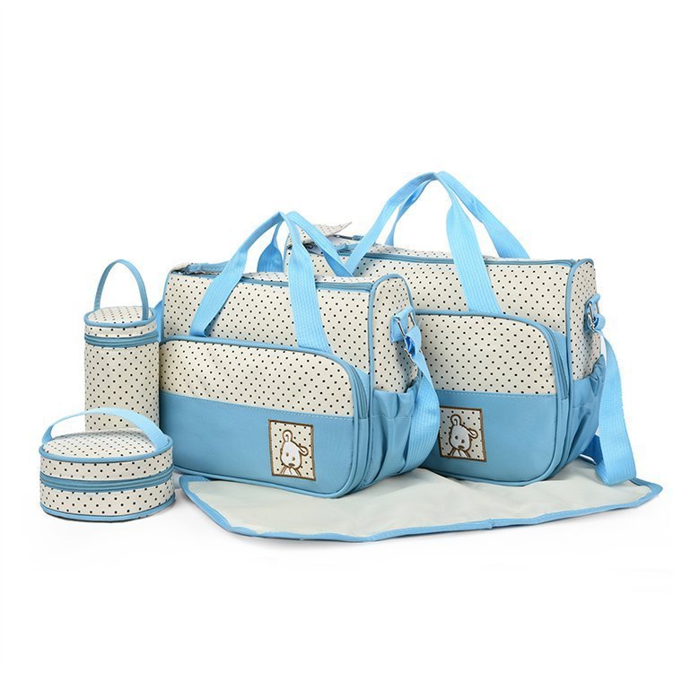 Kit Bolsa Maternidade 5 Peças Impermeável Grande com Compartimentos Mamadeira Térmica Bebê Kit Bolsa Maternidade 5 Peças Impermeável Grande com Compartimentos Mamadeira Térmica Bebê