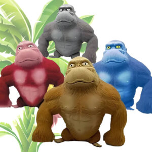 Boneco Gorila Rongee Kong – Estica e Esmaga para Alívio do Estresse - Oferta na Shopee