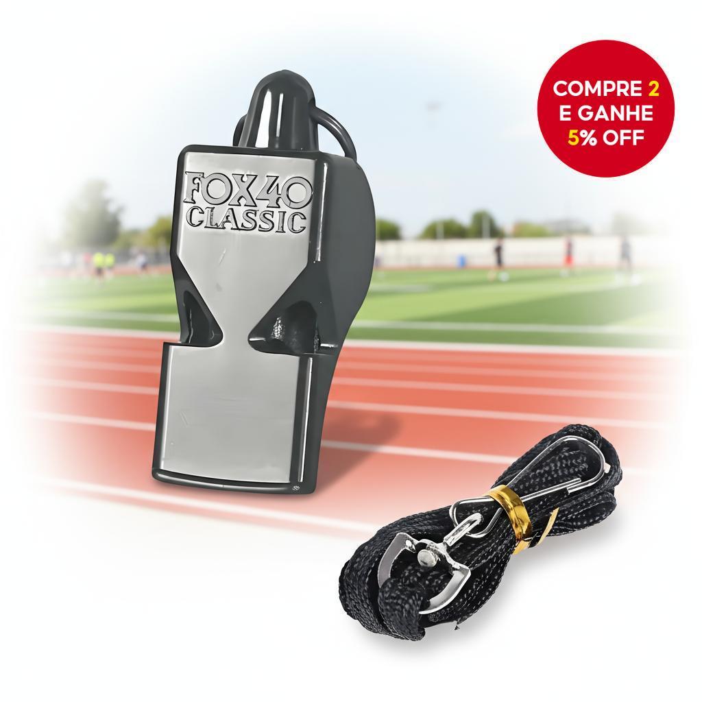 FOX40 Apito Nuclear-Free para Árbitros de Jogos de Futebol e Basquete FOX40 Apito Nuclear-Free para Árbitros de Jogos de Futebol e Basquete - Oferta na Shopee