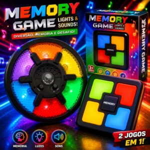 Jogo Da Memoria Infantil Brinquedo Educativo Sonoro Visual Memory Game Tipo Genius Luz E Som - Oferta na Shopee