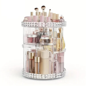 Organizador De Cosmético Maquiagem Acrílico Giratório 360º Presentes Barato Qualidade - Oferta na Shopee