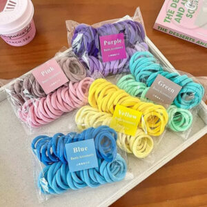 50 unidades Xuxinha Elástico de Cabelo Xuxinha Criança Adulto Rabicó - Oferta na Shopee