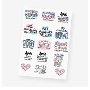 DTF UV Dia Dos Avós 2 A4–Adesivos para Produtos Rígidos - Oferta na Shopee