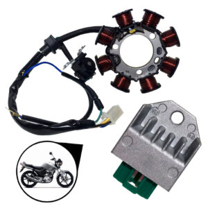 Estator + Regulador Retificador Yamaha Ybr 125 Factor 2009 Até 2010 - Oferta na Shopee