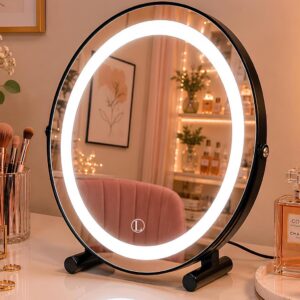 Espelho Lopazzi de Mesa para Maquiagem com 3 Tons de LED Touch Penteadeira Decorativo Quarto Feminino - Oferta na Shopee