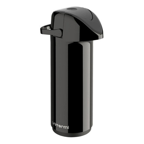 Garrafa Térmica Verona De Pressão Ampola De Vidro 1l Preta Chá Café Unitermi Garrafa Térmica Verona De Pressão Ampola De Vidro 1l Preta Chá Café Unitermi